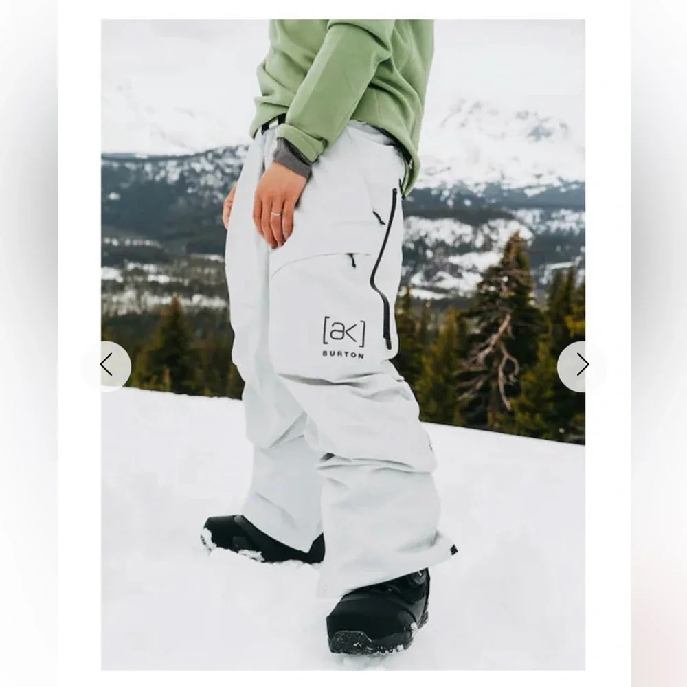 Burton Men's AK Swash pants NWT gore Tex size medium grey cloud snowboard - Picture 6 of 11